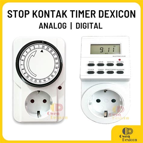 Jual DEXICON Stop Kontak Timer 24 Jam Colokan Timer Digital Timer