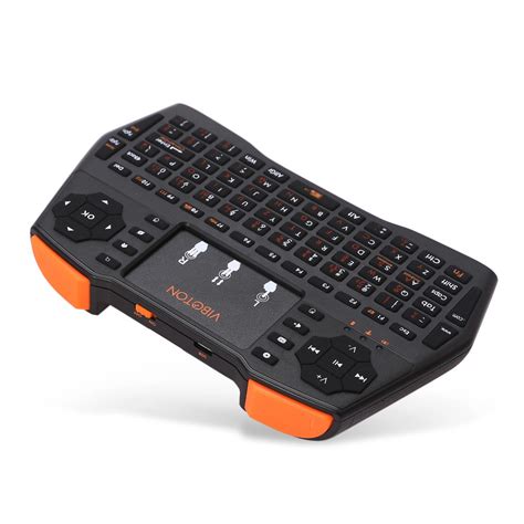 VIBOTON I8 Plus 2 4GHz Wireless Mini Keyboard BLACK GERMAN Yoibo