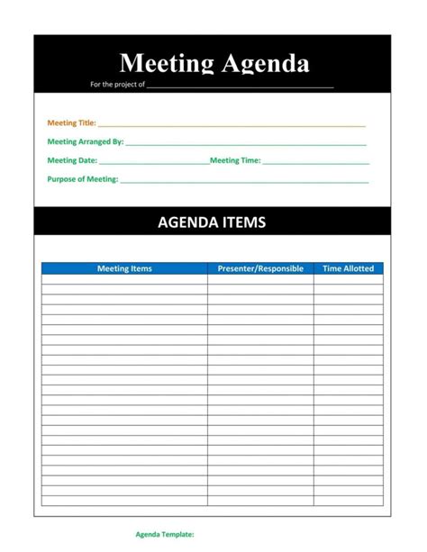 Top Project Management Kick Off Meeting Agenda Template Sparklingstemware