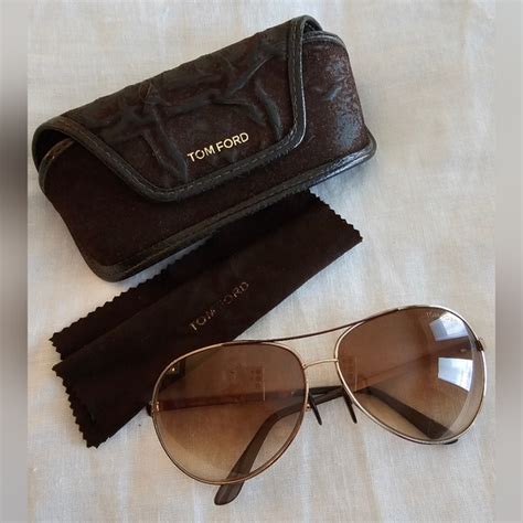 Tom Ford Accessories Tom Ford Charles Tf35 Aviator Sunglasses Brown With Gold Frame Poshmark