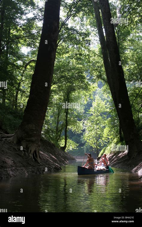 canoe boat Green river Mammoth Cave National Park Kentucky Stock Photo ...