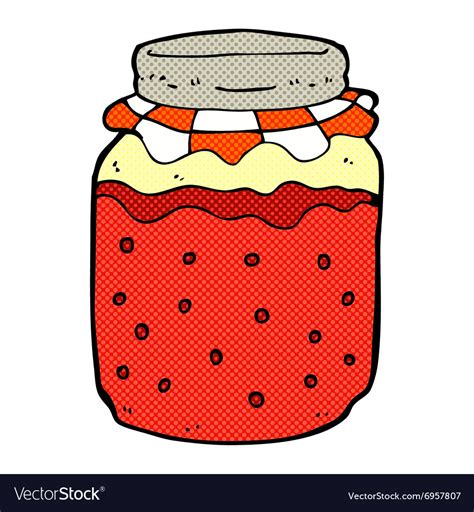 Comic Cartoon Jam Jar Royalty Free Vector Image