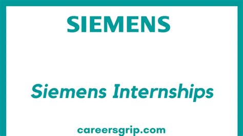 Siemens Internship 2024 | Siemens Careers - Careers Grip