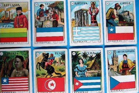 Lote De Cromos Cromos Sueltos Banderas Del Mundo Sin