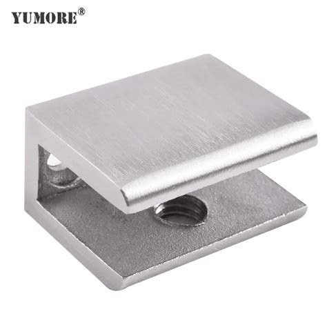 2pcs Square Shape 304 Stainless Steel Glass Shelf Holder Glass Clamps Shelves Support Bracket