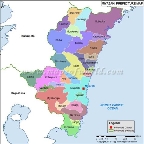 Miyazaki Prefecture Map | Map of Miyazaki Prefecture, Japan | Map ...