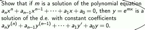 Solved Show That If M Is A Solution Of The Polynomial Equation Anx A 1xn 1 A1x A0 0