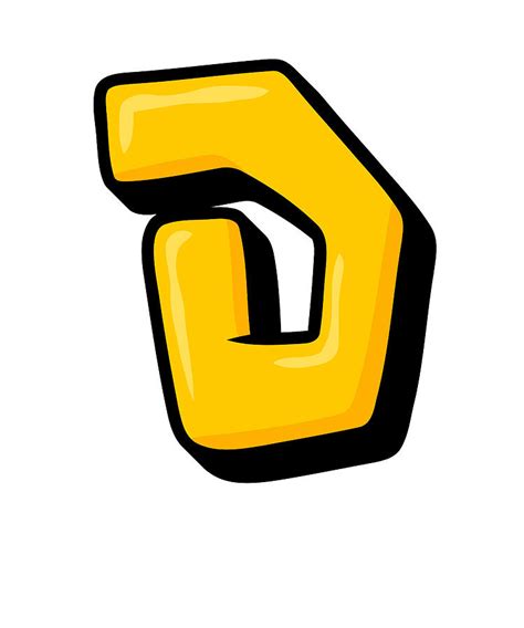 Letter D Graffiti Alphabet, D Typography Yellow letter D, Streetart ...