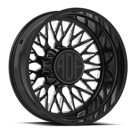 Adf Dually Techno Mesh Wheels Rims 26x8 25 8x170 Gloss Black Machined