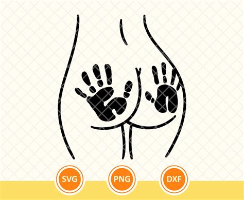 Handprint Booty Svg Butt Svg Naked Female Body Svg Erotic Art Svg