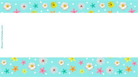 Flores con fondo celeste, tarjetas de Nombres