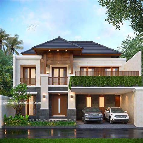 Desain Rumah Bali Modern Lantai Lebar Meter Ibu Widya Di Surabaya