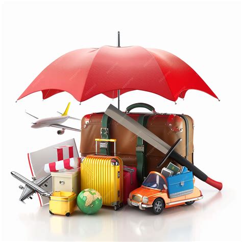 Travel Insurance Isolated on White Background Essential Protection for ...