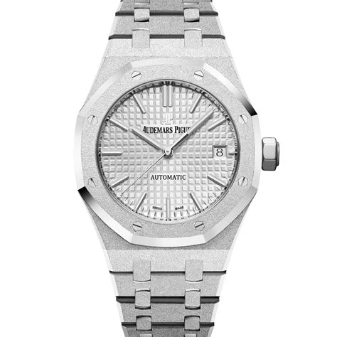 Royal Oak Frosted Gold 37mm White Gold Watch Audemars Piguet The