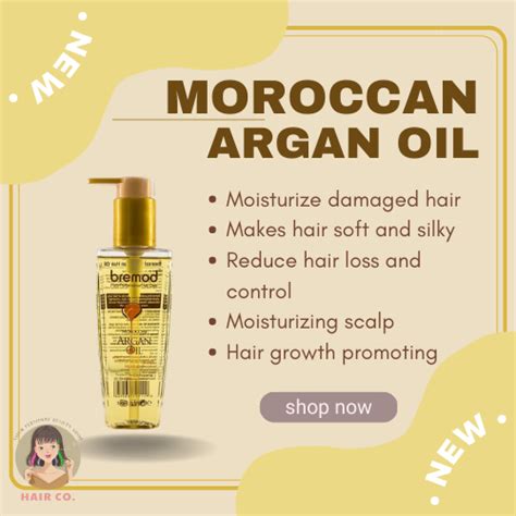 Bremod Moroccan Argan Oil Treatment Serum With Vitamin E 100ml Lazada PH