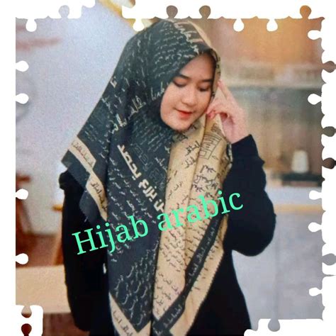 Jual Cod Hijab Jilbab Segi Empat Arab Pegon Hijab Sopo Ngaji Bakal Aji