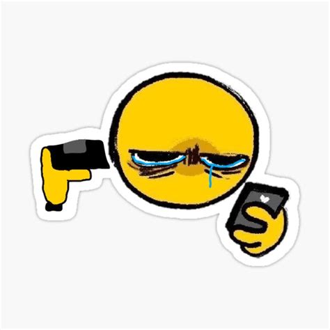 Cursed Emoji With Gun Meme