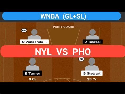 NYL VS PHO Dream11 PHO VS NYL Basketball Dream11 Team Production