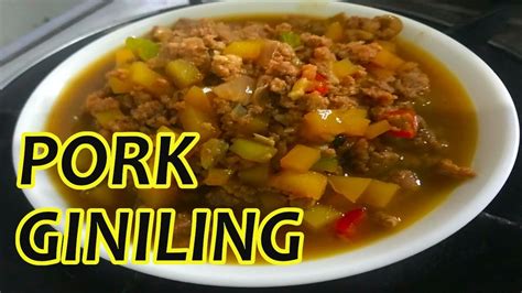 Murang Ulam Minced Pork Stew Giniling Na Karneng Baboy YouTube