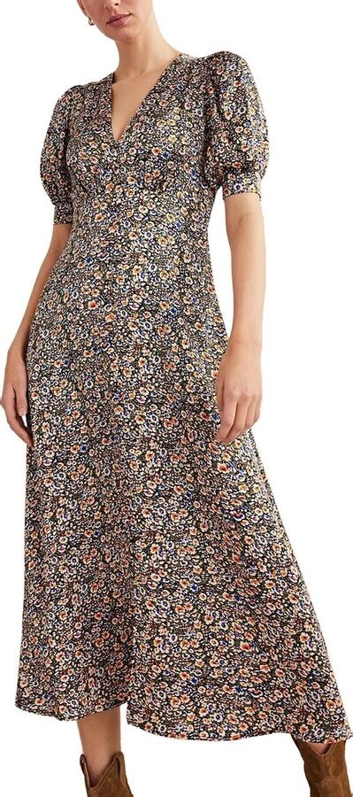 Boden Satin Midi Tea Dress Shopstyle