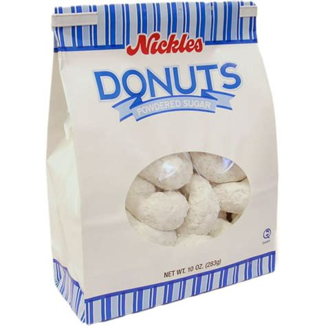 Nickles Mini Powdered Sugar Bagged Donuts 10 Oz