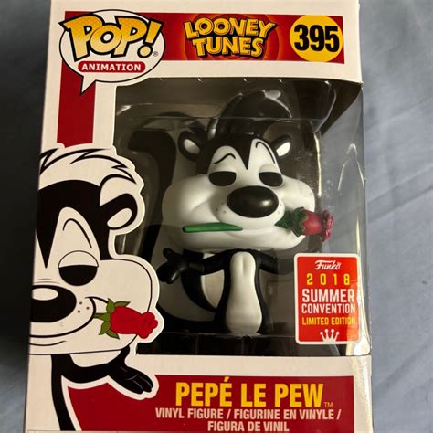 Looney Tunes Pepe Le Pew Funko Pop 395 2019 Summer Convention Shared Sticker Mercari