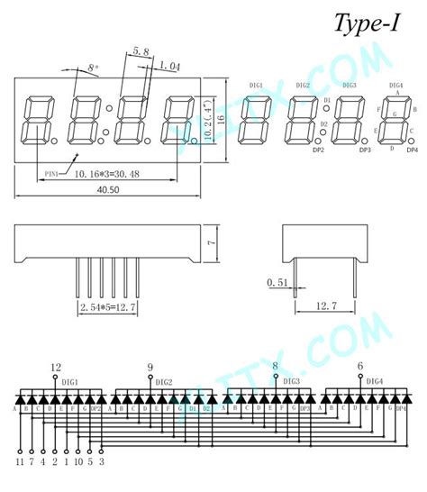 4041as 040 Inch Red 4 Digit Cc Led 7 Segment Display Xlitx Technology