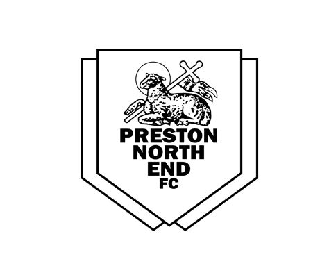 Preston North End Club Logo Symbol Black Premier League Football