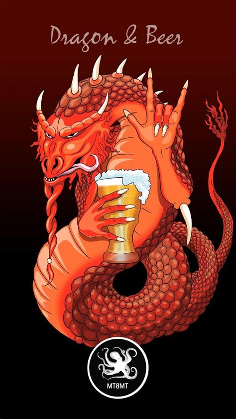 Dragon And Beer Illustration Making Of From Hand Drawing To Final