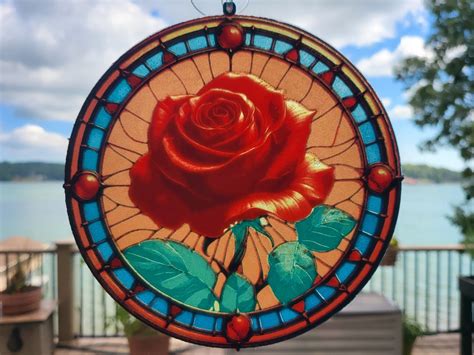 Hueforge Stained Glass Rose By Tlavedas Download Free Stl Model