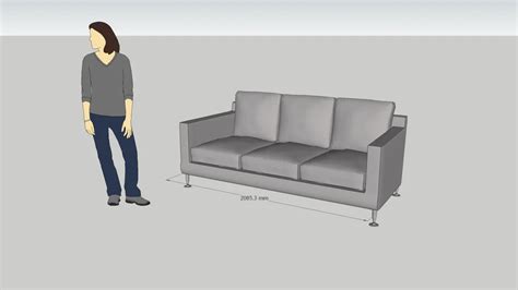 Bandb Harry Sofa 3 Seat 3d Warehouse