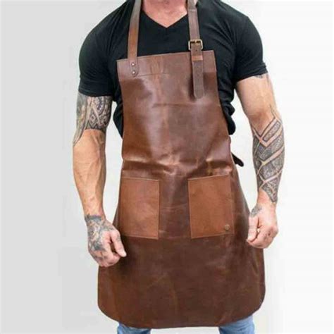 Dark Brown Leather Welding Apron