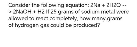 Answered Consider The Following Equation 2na Bartleby