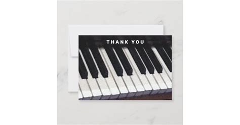 Piano Music Themed Thank You Card | Zazzle