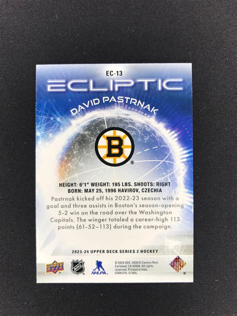 Upper Deck Series Ecliptic David Pastrnak Boston Bruins Ec