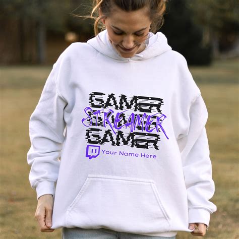 Customized Twitch Streamer Hoodie Twitch Shirt Sold By Swim Bertina