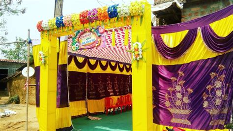 Simple Marriage Party Flower And Tent Decoration Sagar Tent House