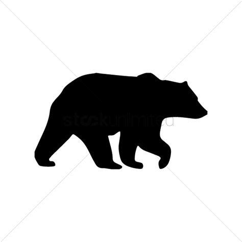 Grizzly Bear Silhouette Vector at Vectorified.com | Collection of ...