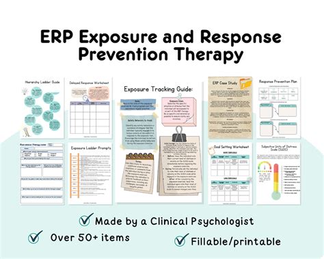 Erp Worksheets Exposure And Response Prevention Therapy Exposure