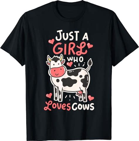 Cow Just A Girl Who Loves Cows Farmer Butcher Milk T Shirt Buy T Shirt Designs