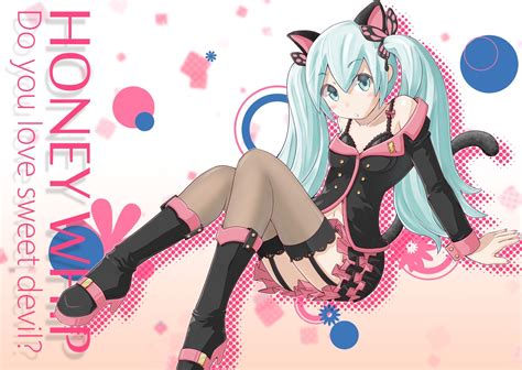 Hatsune Miku Vocaloid Long Hair Twintails Anime Anime Girls