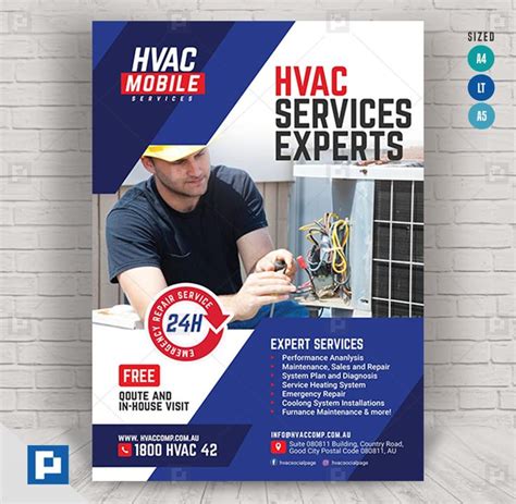 HVAC Ad Flyer PSDPixel Hvac Contractor Hvac Business Video Ads