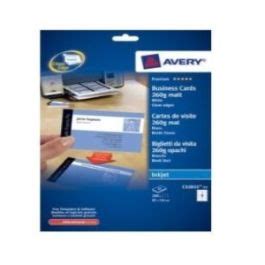 Avery C Double Sided Business Cards Matt G Pk Avery