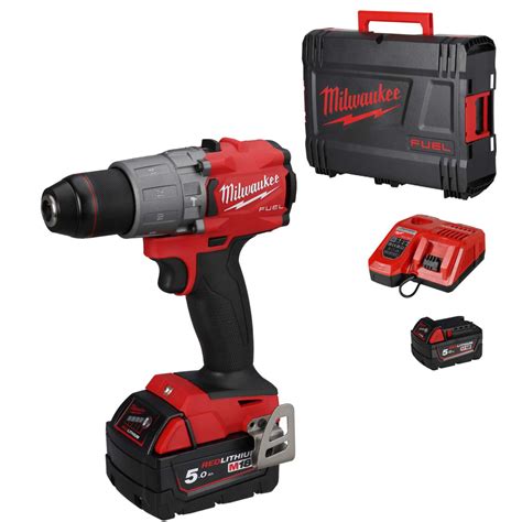 Milwaukee M18FPD2 502X 18V FUEL Brushless Percussion Drill With 2 X 5