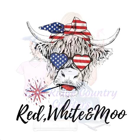 Red White And Moo Cow With Sparkler Etsy