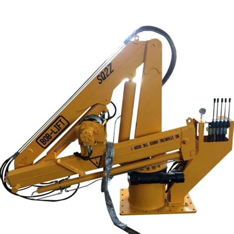 Bob Lift Popular Mini Marine Crane 2 Tons Deck Crane Hydraulic Knuckle