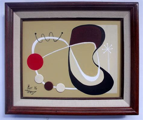 EL GATO GOMEZ PAINTING RETRO MID CENTURY MODERN EAMES ABSTRACT ATOMIC