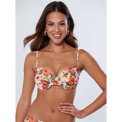 Haut De Bikini Bonnets Rembourr S Tropical Cru Suisses