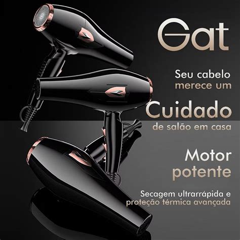 Marca De Secador Profissional - Secador Profissional Gat D9 Iônico – Alta Velocidade e Brilho de Salão ...
