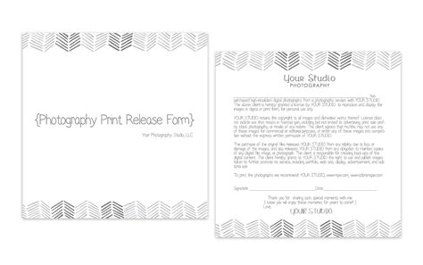 Copyrights Release Form Print Release Form Photography Print Release